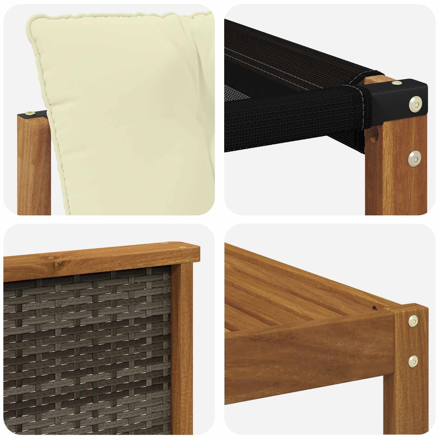 vidaXL Σειρά Καναπέ Εξωτερικού με μαξιλάρι 8 pcs Φυσικό και Κρέμα