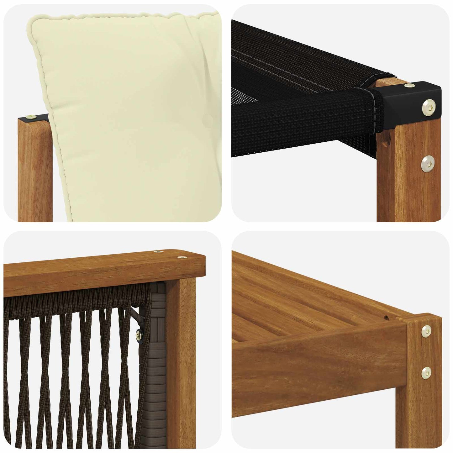 vidaXL Σειρά Καναπέ Εξωτερικού με μαξιλάρι 7 pcs Φυσικό και Κρέμα