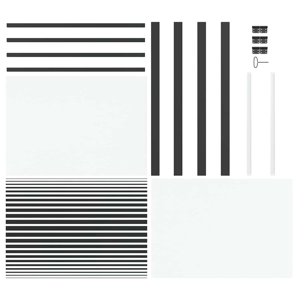 vidaXL Εσωτερική Πόρτα Μαύρο 102.5 x 201.5 cm