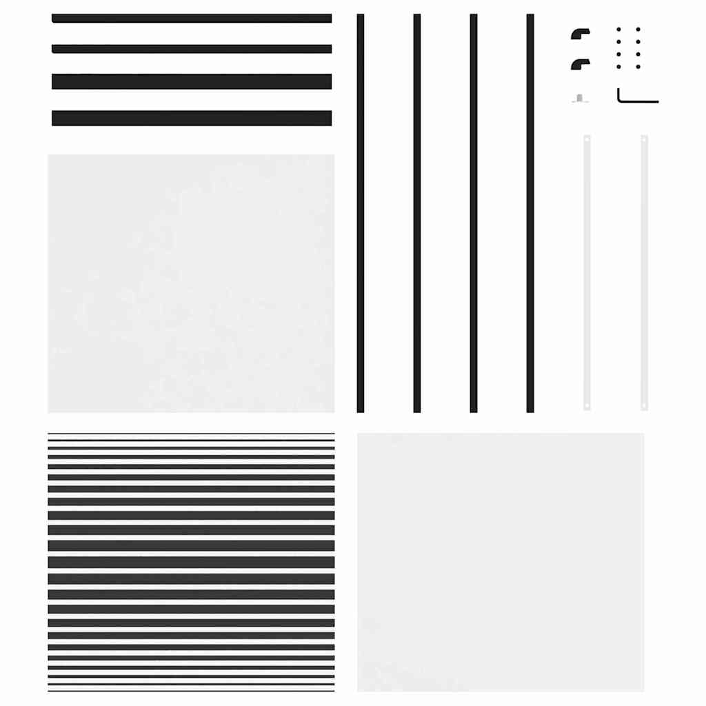 vidaXL Συρόμενη Πόρτα Μαύρο 76 x 205 cm Tempered γυαλί, Αλουμίνιο