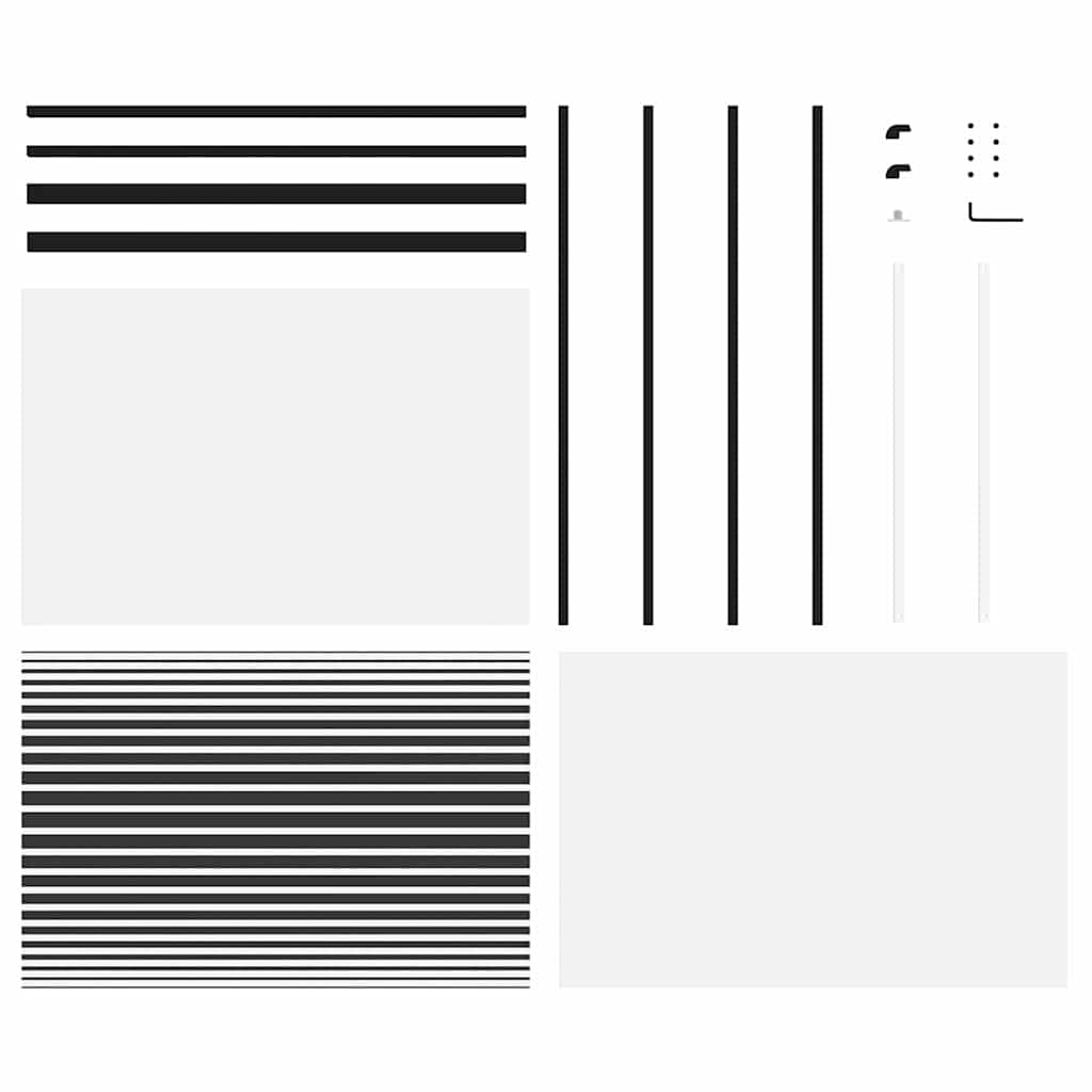 vidaXL Συρόμενη Πόρτα Μαύρο 102.5 x 205 cm Tempered γυαλί, Αλουμίνιο