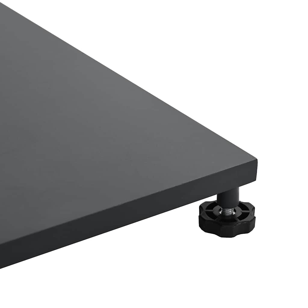 vidaXL Εξωτερική βάση ομπρέλας Σκούρο γκρι 45 x 45 x 31 εκ. Ατσάλι