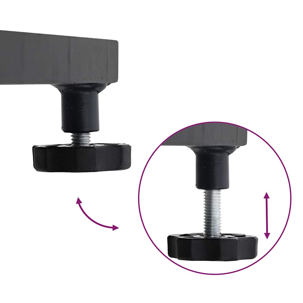 vidaXL Εξωτερική βάση ομπρέλας Σκούρο γκρι 45 x 45 x 31 εκ. Ατσάλι