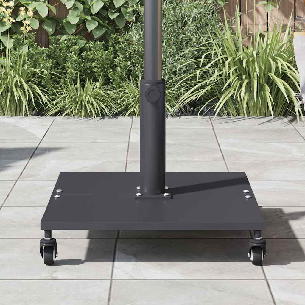 vidaXL Εξωτερική βάση ομπρέλας Σκούρο γκρι 45 x 45 x 31 εκ. Ατσάλι