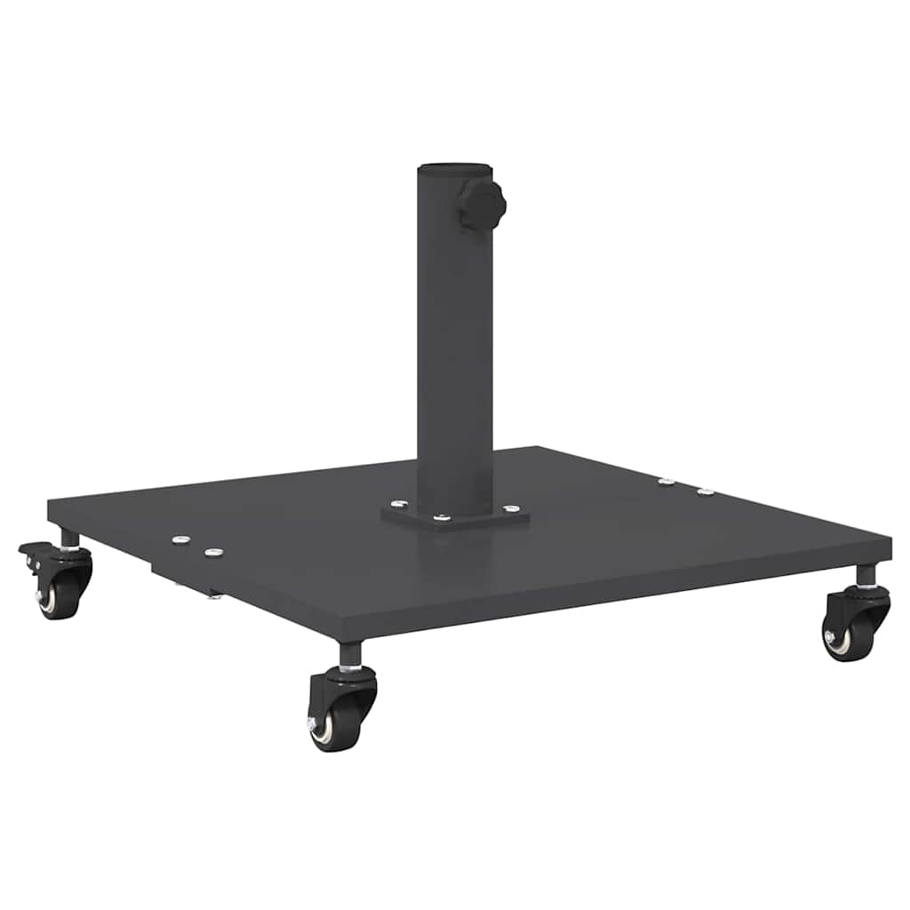 vidaXL Εξωτερική βάση ομπρέλας Σκούρο γκρι 45 x 45 x 31 εκ. Ατσάλι
