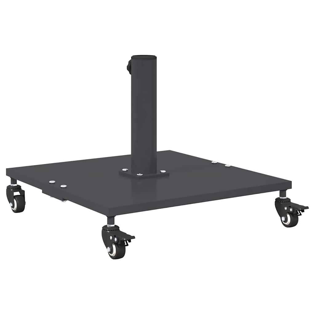 vidaXL Εξωτερική βάση ομπρέλας Σκούρο γκρι 45 x 45 x 31 εκ. Ατσάλι