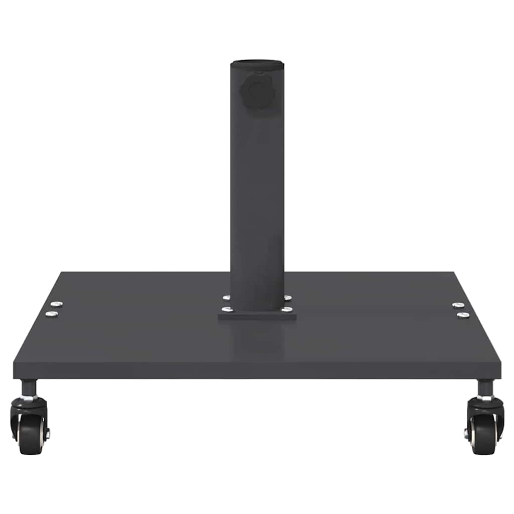 vidaXL Εξωτερική βάση ομπρέλας Σκούρο γκρι 45 x 45 x 31 εκ. Ατσάλι