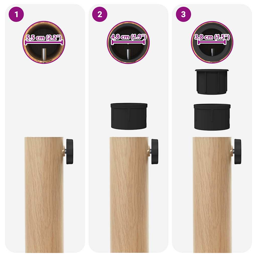 vidaXL Εξωτερική βάση ομπρέλας Ανοιχτό χρώμα ξύλου 48 x 48 x 32 εκ.