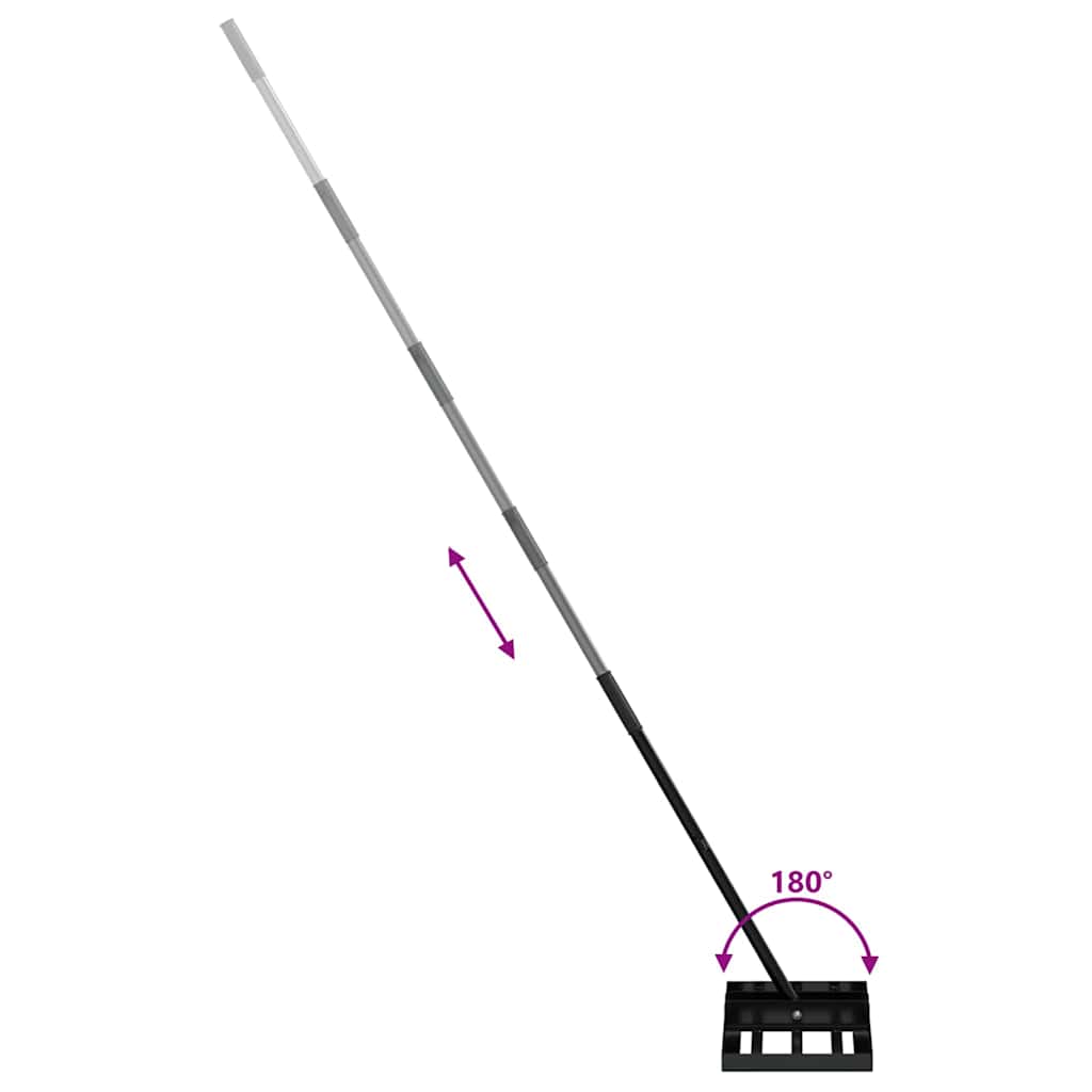 vidaXL Κουρέας Κήπου Μαύρο Χάλυβας με επίστρωση πούδρας