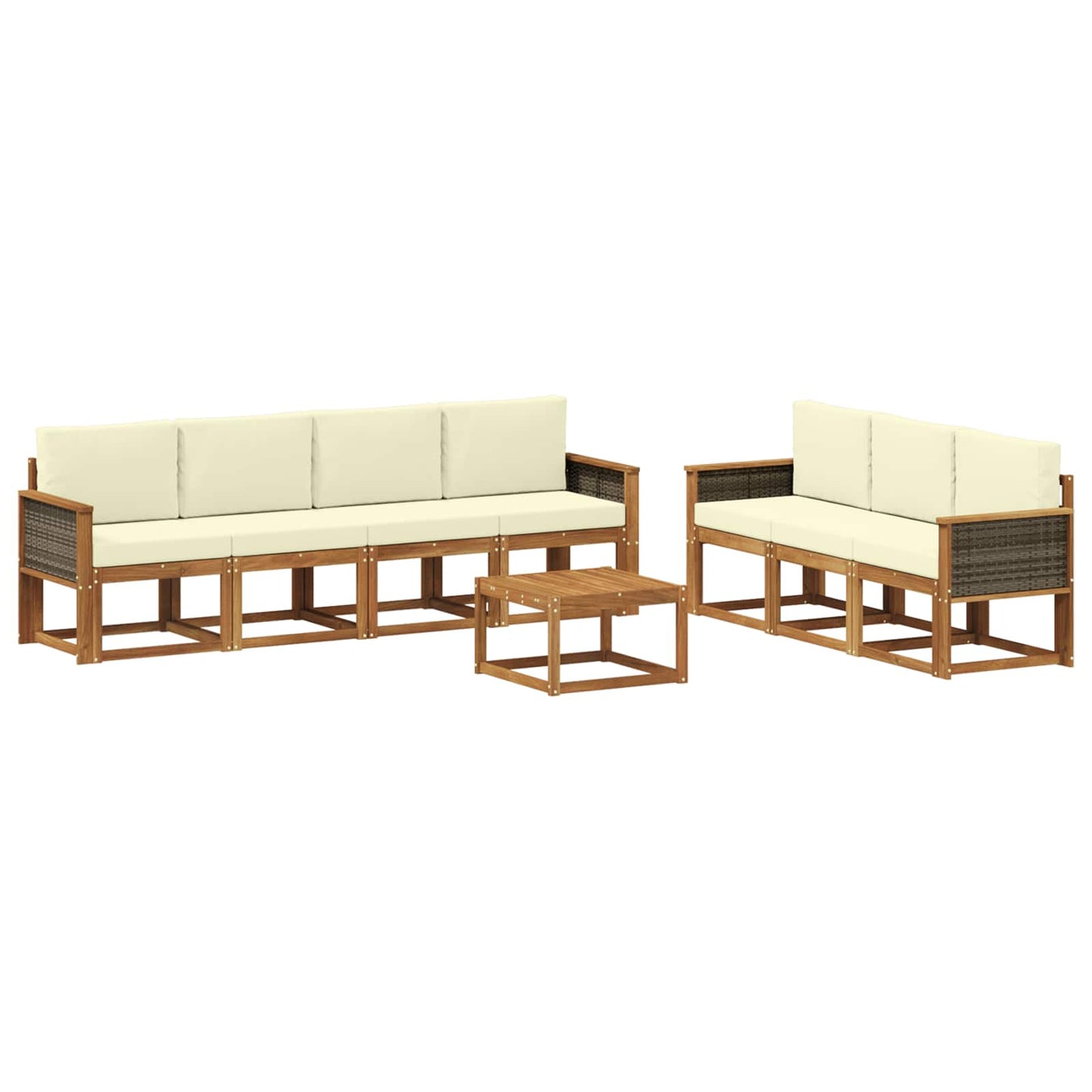 vidaXL Σειρά Καναπέ Εξωτερικού με μαξιλάρι 7 pcs