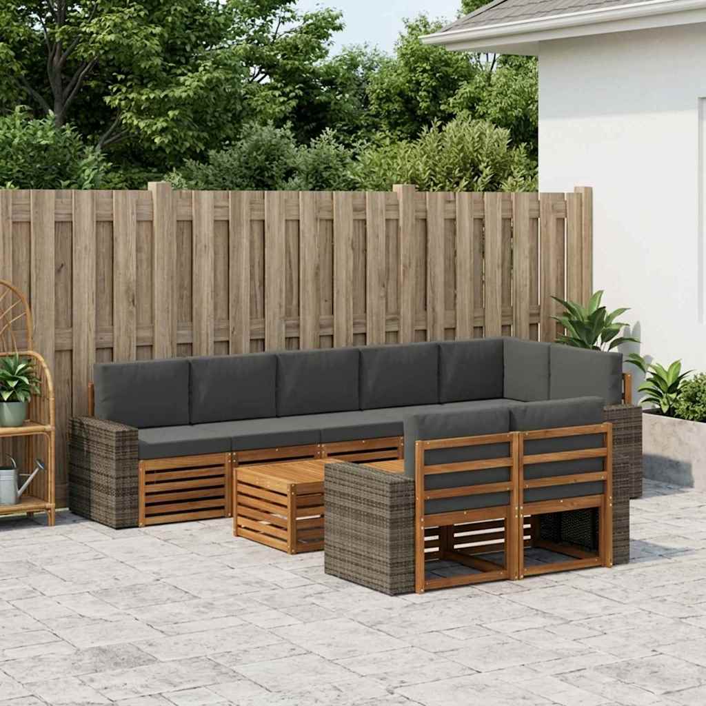 vidaXL Σετ Καναπέ Στερεό Ξύλο Ακακίας