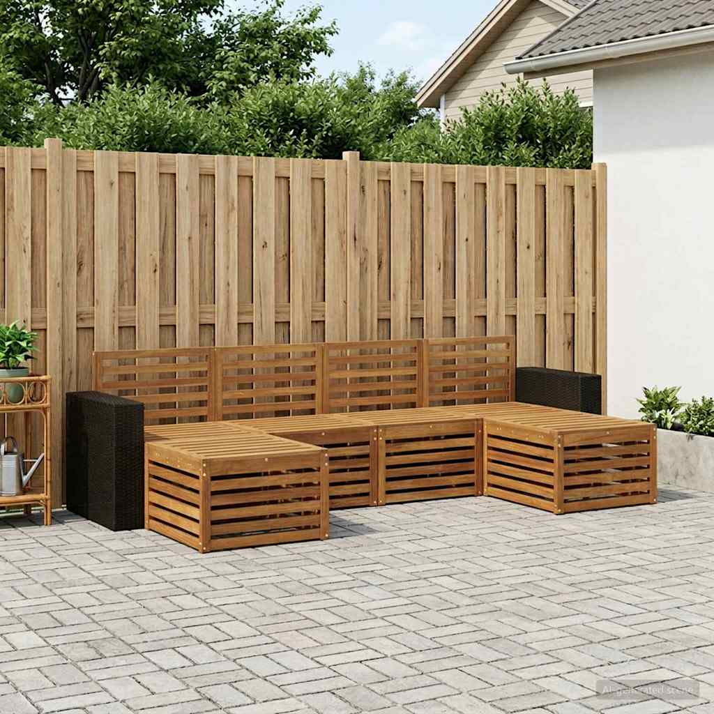 vidaXL Σετ Καναπέ 6 pcs Φυσικό Στερεό Ξύλο Ακακίας