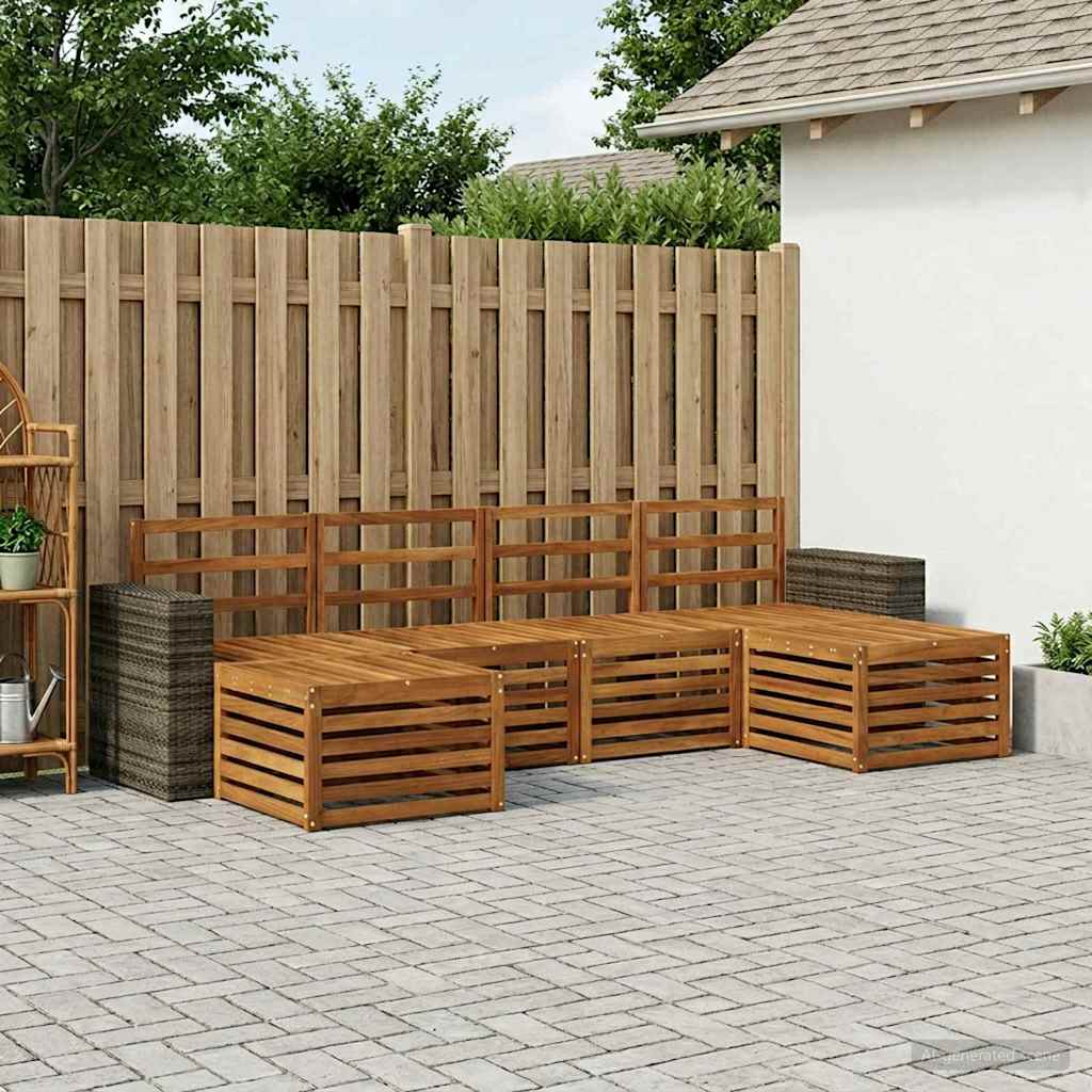 vidaXL Σετ Καναπέ 6 pcs Φυσικό Στερεό Ξύλο Ακακίας
