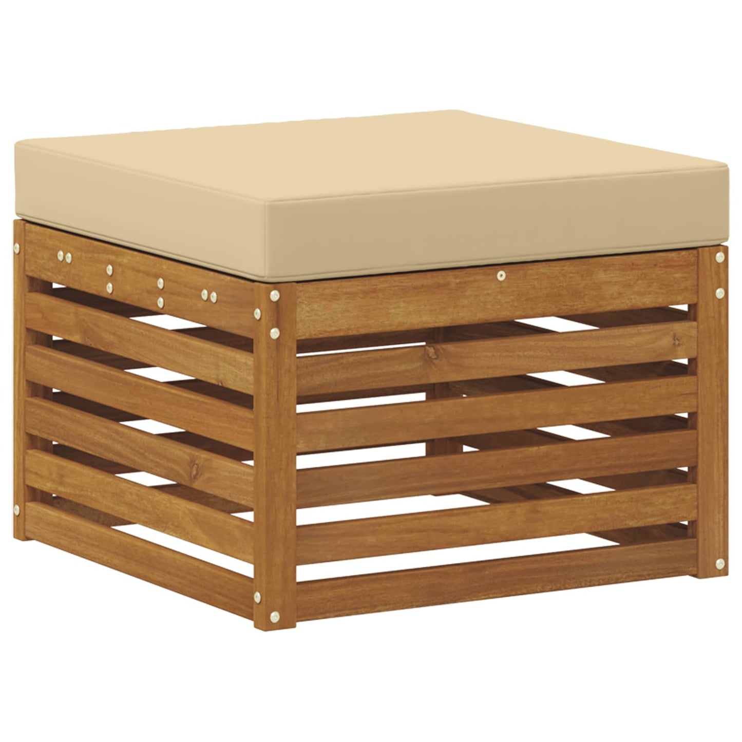 vidaXL Σειρά Καναπέ Εξωτερικού με μαξιλάρι 8 pcs Φυσικό και Μπεζ