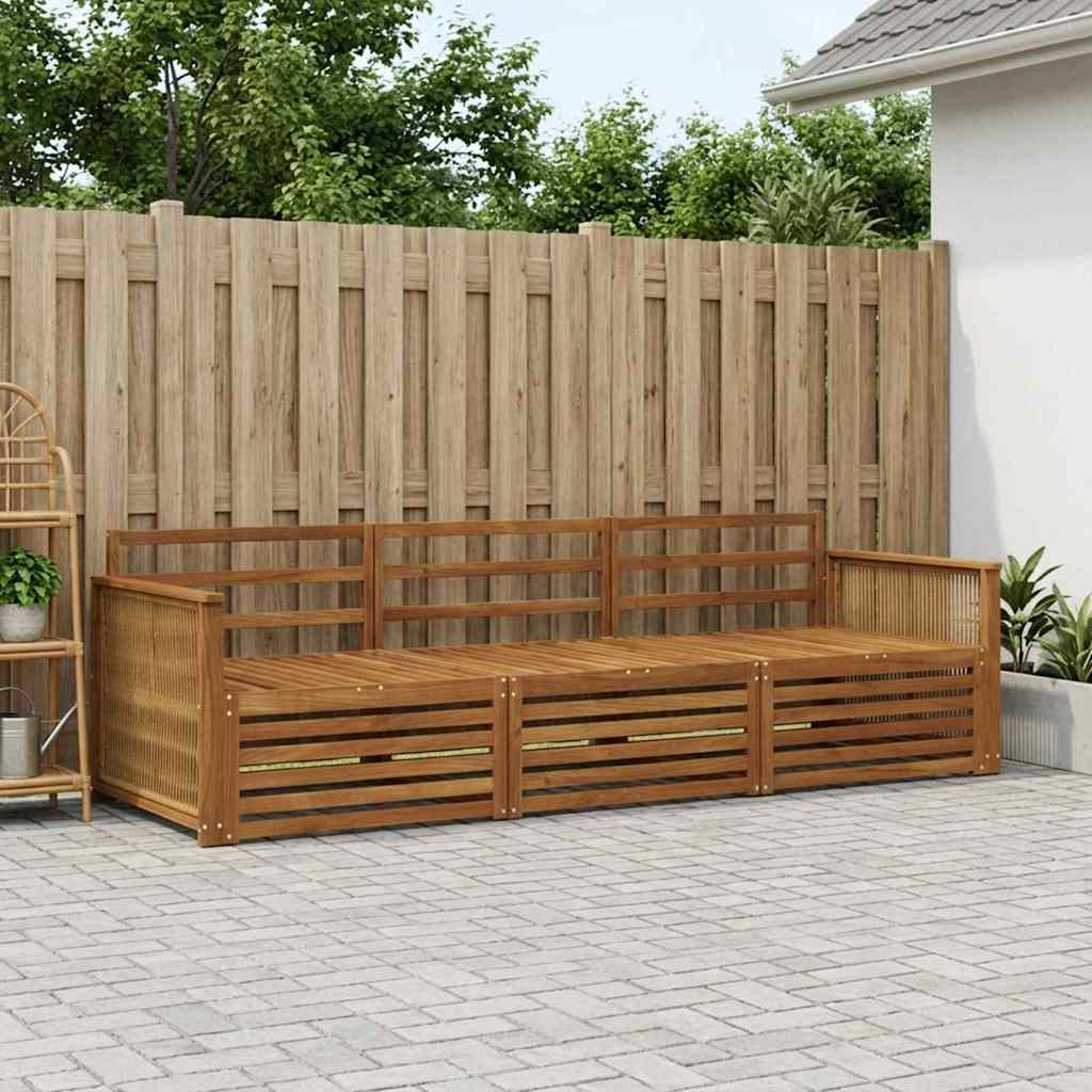 vidaXL Σειρά Καναπέ Εξωτερικού 3 pcs Φυσικό Στερεό Ξύλο Ακακίας