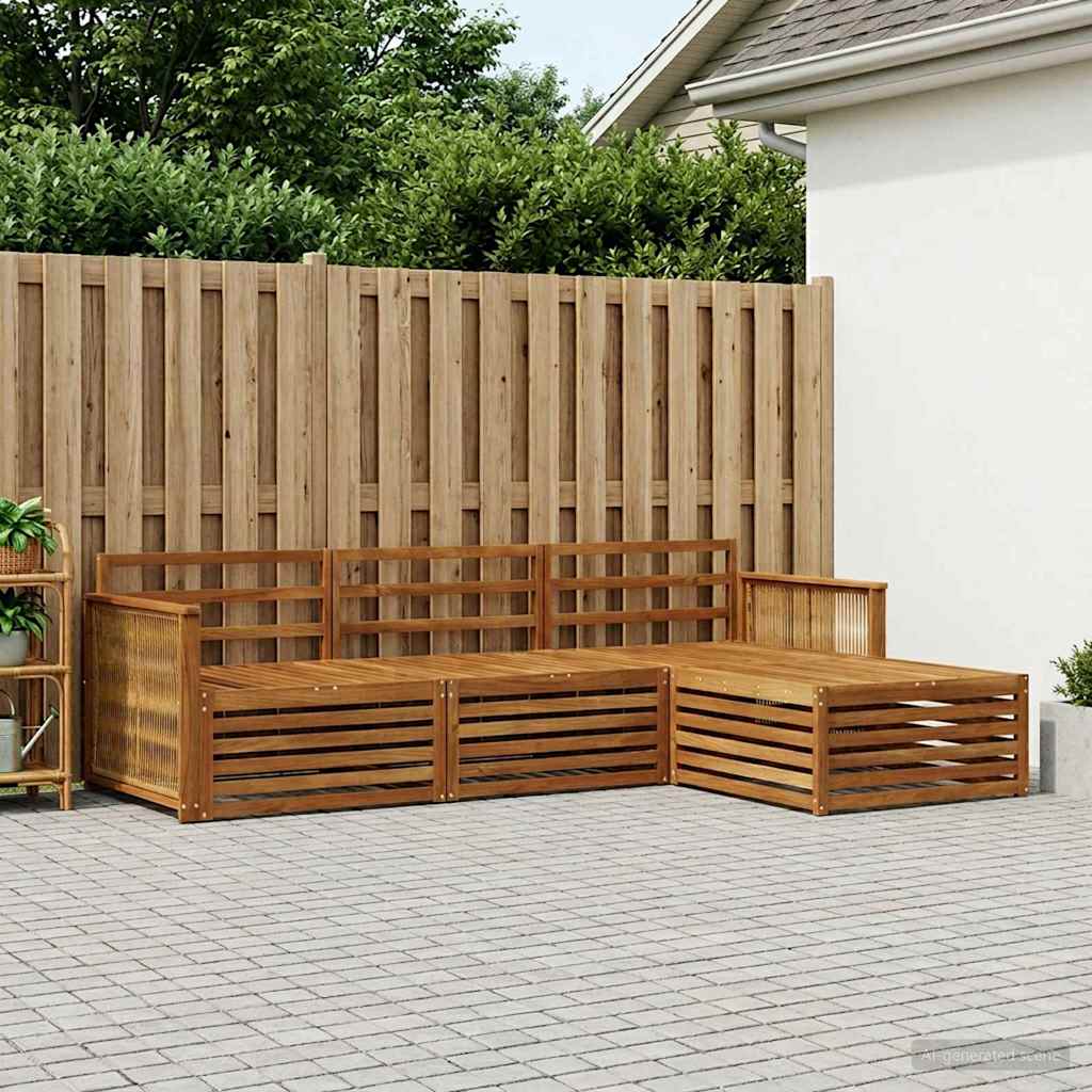 vidaXL Σειρά Καναπέ Εξωτερικού Φυσικό 249 x 162,5 x 73 εκ
