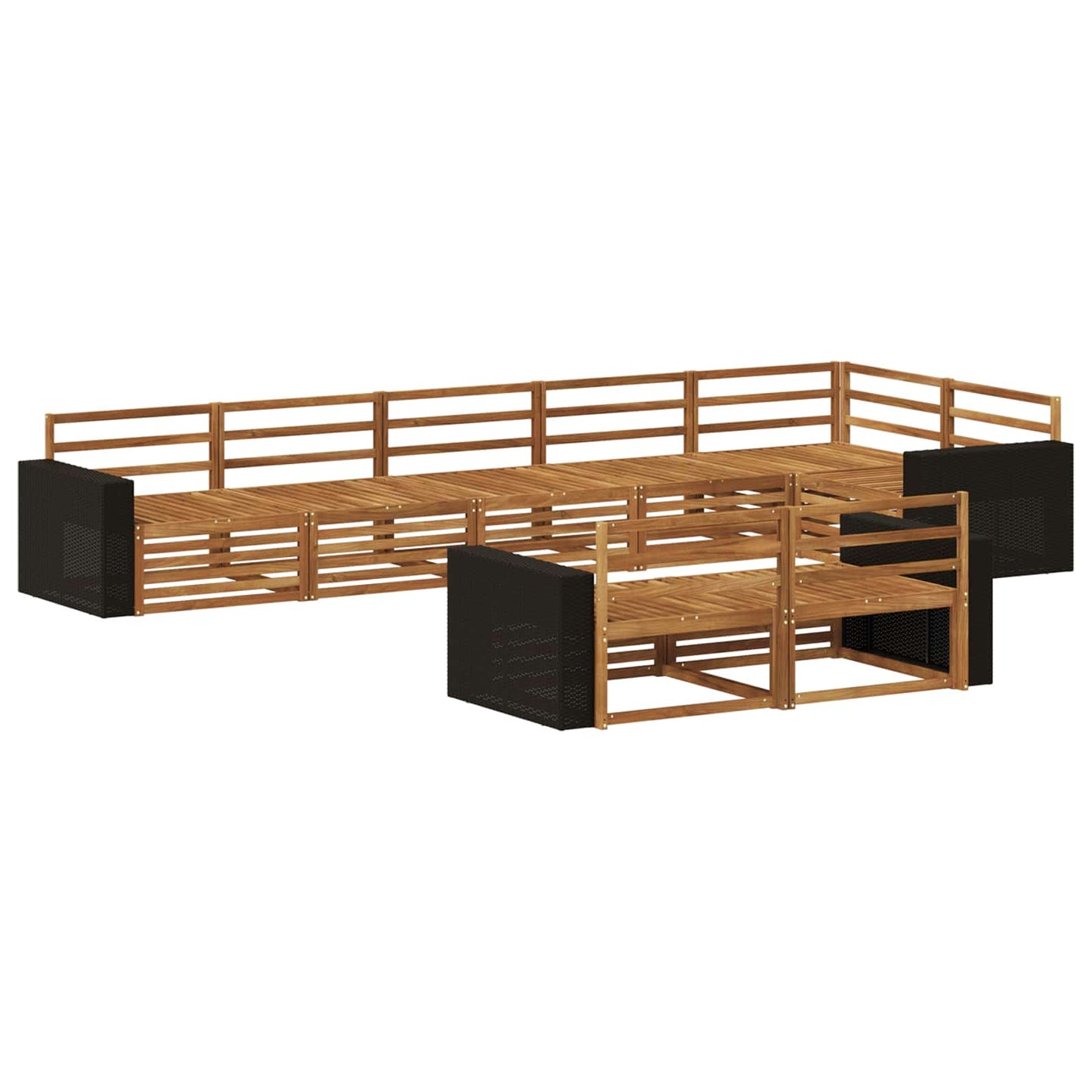 vidaXL Σειρά Καναπέ Εξωτερικού 8 τμχ. Φυσικό