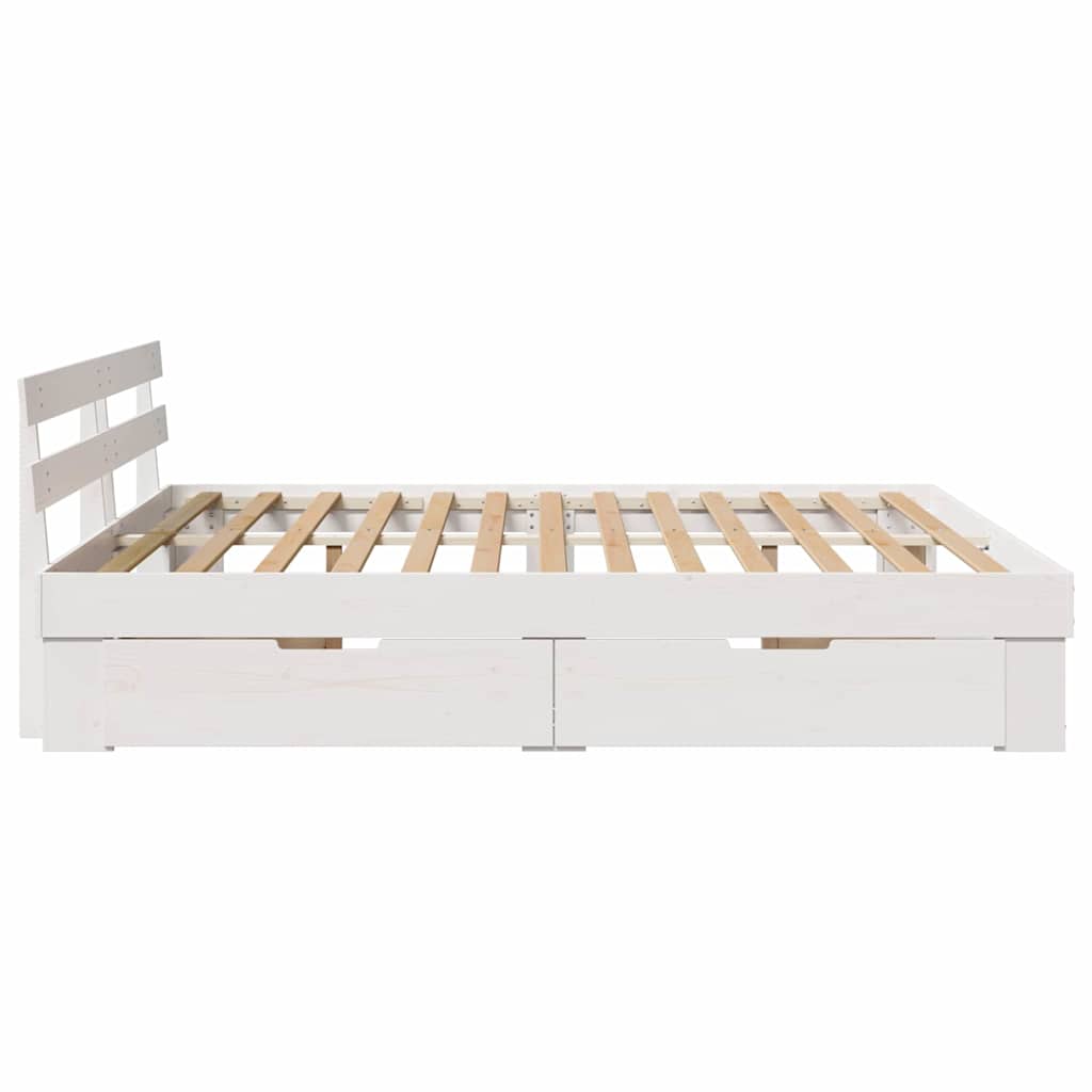 vidaXL Σκελετός Κρεβατιού Λευκό 180 x 200 cm Στερεά ξυλεία πεύκου