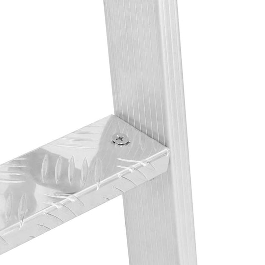 vidaXL Σκάλα Ντεκ 4 Σκαλοπατιών Ασημί 58 x 77 x 166 εκ Αλουμίνιο