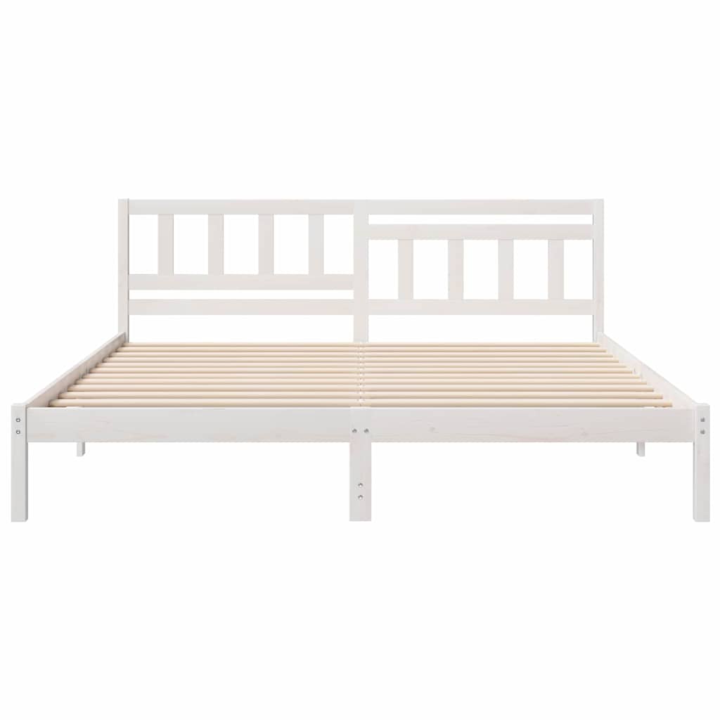 vidaXL Σκελετός Κρεβατιού Λευκό 180 x 200 cm Στερεά ξυλεία πεύκου
