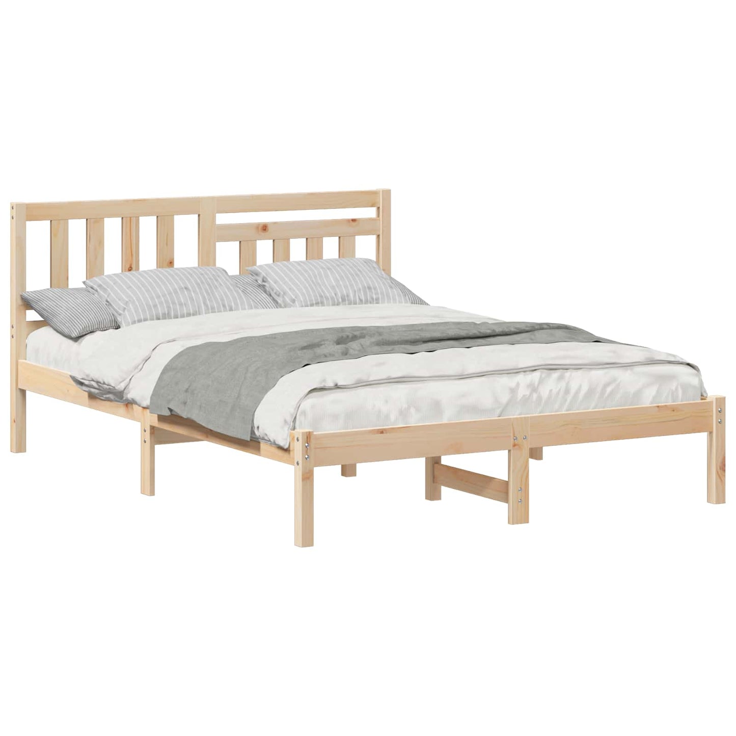 vidaXL Σκελετός Κρεβατιού Καφέ 120 x 190 cm Στερεά ξυλεία πεύκου