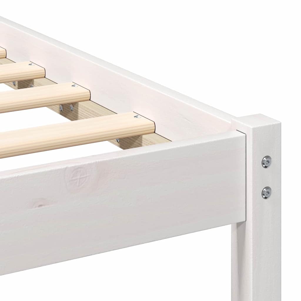 vidaXL Σκελετός Κρεβατιού Λευκό 90 x 190 cm Στερεά ξυλεία πεύκου