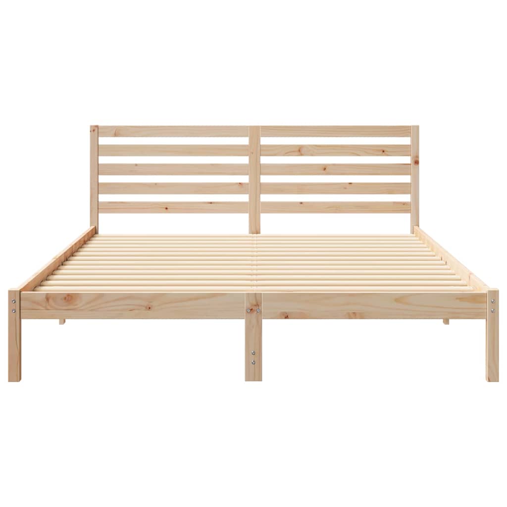 vidaXL Σκελετός Κρεβατιού Καφέ 160 x 210 cm Μασίφ ξύλο πεύκου