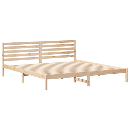 vidaXL Σκελετός Κρεβατιού Καφέ 200 x 210 cm Μασίφ ξύλο πεύκου
