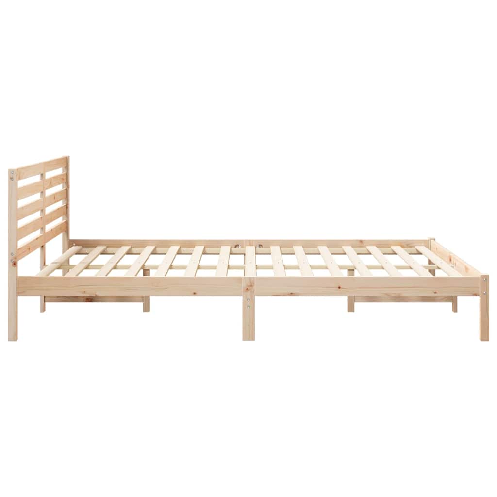 vidaXL Σκελετός Κρεβατιού Καφέ 160 x 220 cm Μασίφ ξύλο πεύκου
