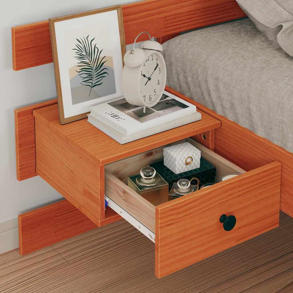 vidaXL Σκελετός Κρεβατιού Κερωτό καφέ 90 x 190 cm Στερεά ξυλεία πεύκου