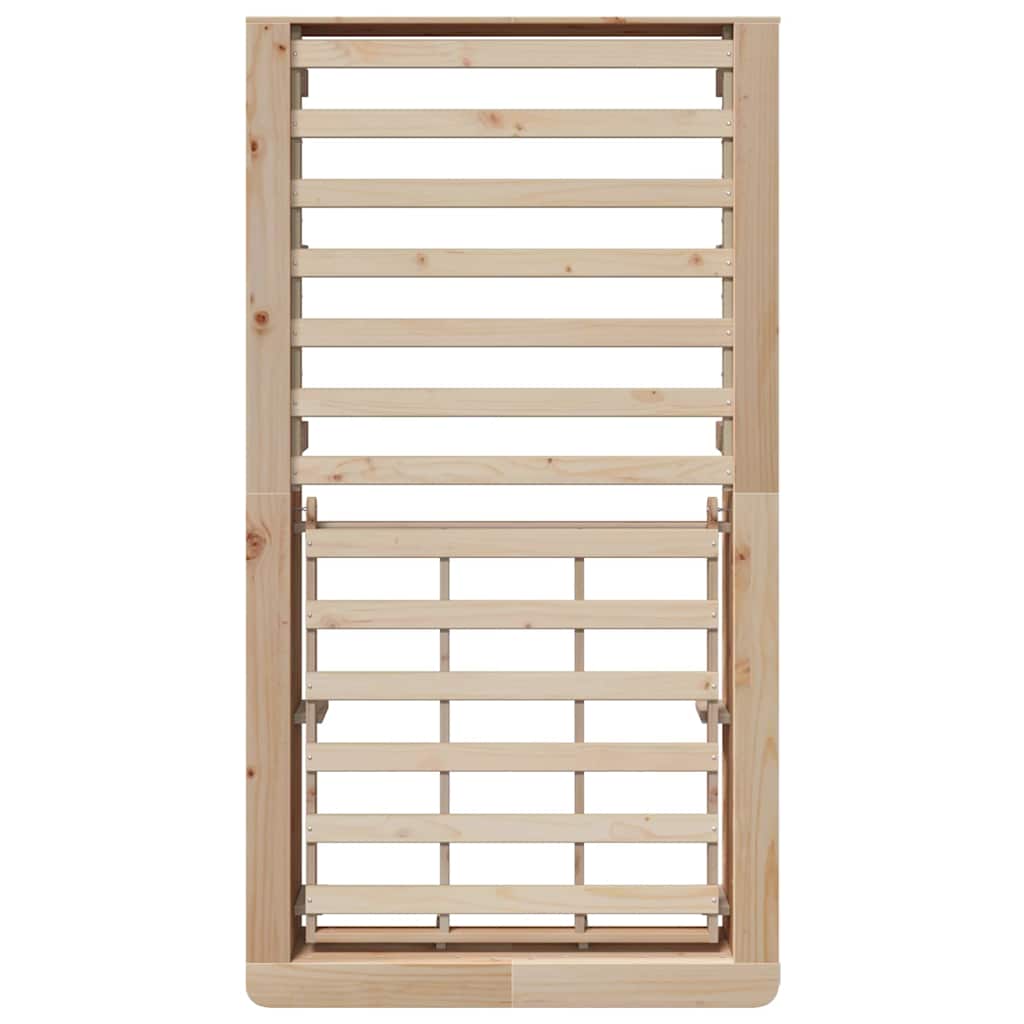vidaXL Σκελετός Κρεβατιού Κερωτό καφέ 75 x 190 cm Στερεά ξυλεία πεύκου