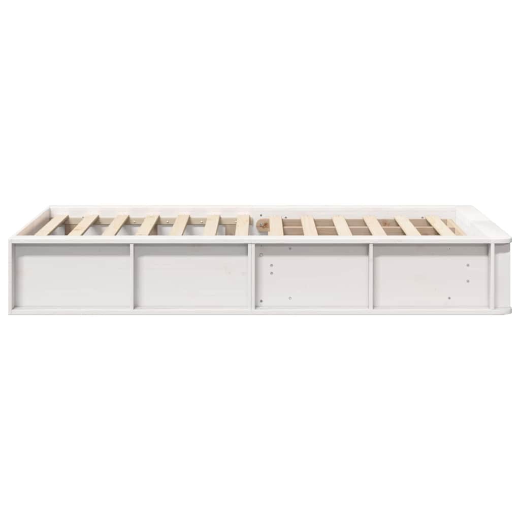 vidaXL Σκελετός Κρεβατιού Λευκό 75 x 190 cm Στερεά ξυλεία πεύκου