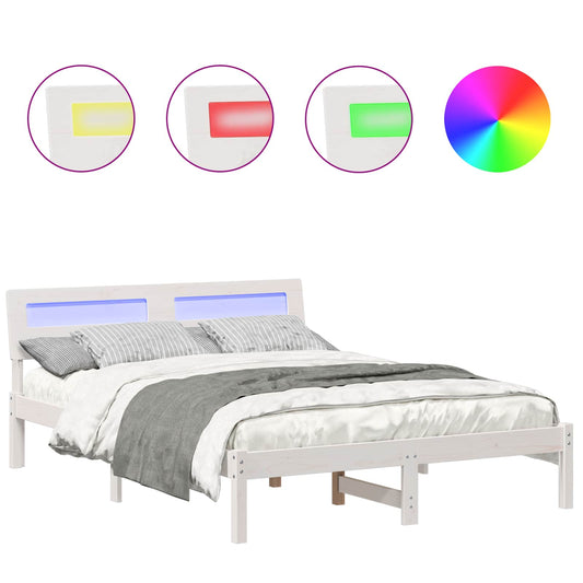 vidaXL Σκελετός Κρεβατιού Λευκό 120 x 190 cm Στερεά ξυλεία πεύκου