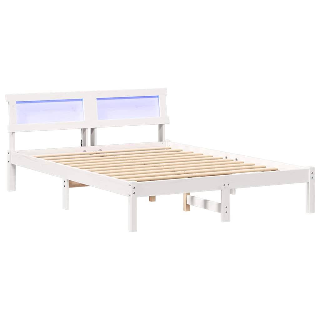 vidaXL Σκελετός Κρεβατιού Λευκό 120 x 190 cm Στερεά ξυλεία πεύκου
