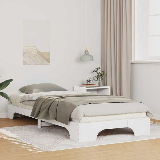 vidaXL Σκελετός Κρεβατιού Λευκό 80 x 220 cm Στερεά ξυλεία πεύκου