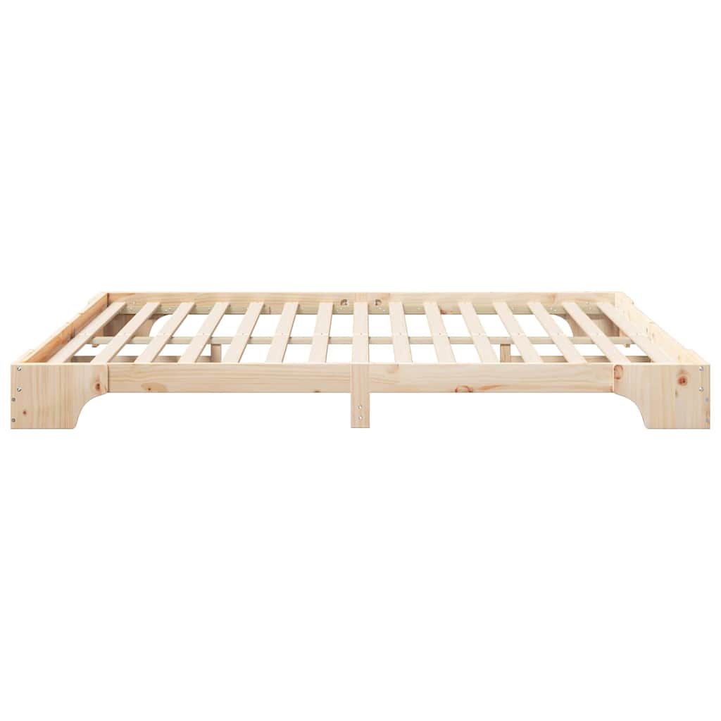 vidaXL Σκελετός Κρεβατιού Καφέ 180 x 220 εκ. Στερεά ξυλεία πεύκου