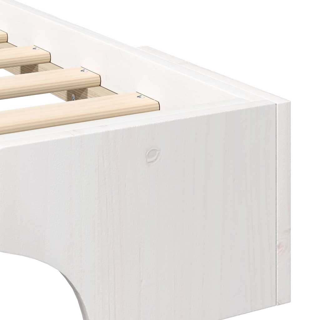 vidaXL Σκελετός Κρεβατιού Λευκό 200 x 220 cm Στερεά ξυλεία πεύκου