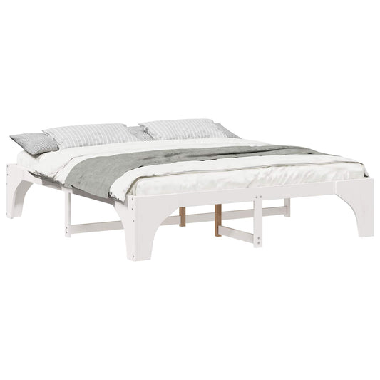 vidaXL Σκελετός Κρεβατιού Λευκό 180 x 200 cm Στερεά ξυλεία πεύκου