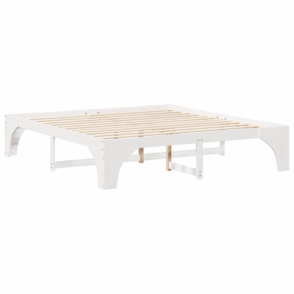 vidaXL Σκελετός Κρεβατιού Λευκό 180 x 200 cm Στερεά ξυλεία πεύκου