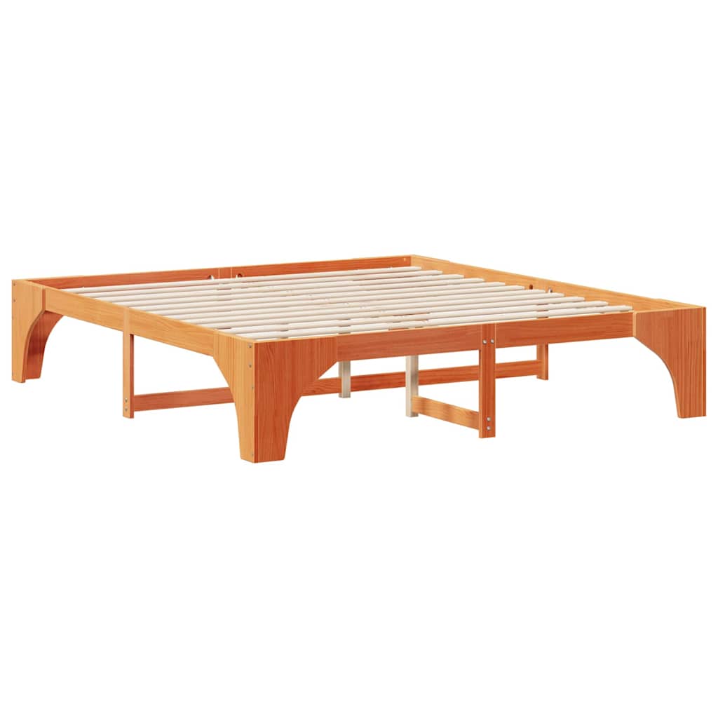 vidaXL Σκελετός Κρεβατιού Καφέ 180 x 200 cm Στερεά ξυλεία πεύκου