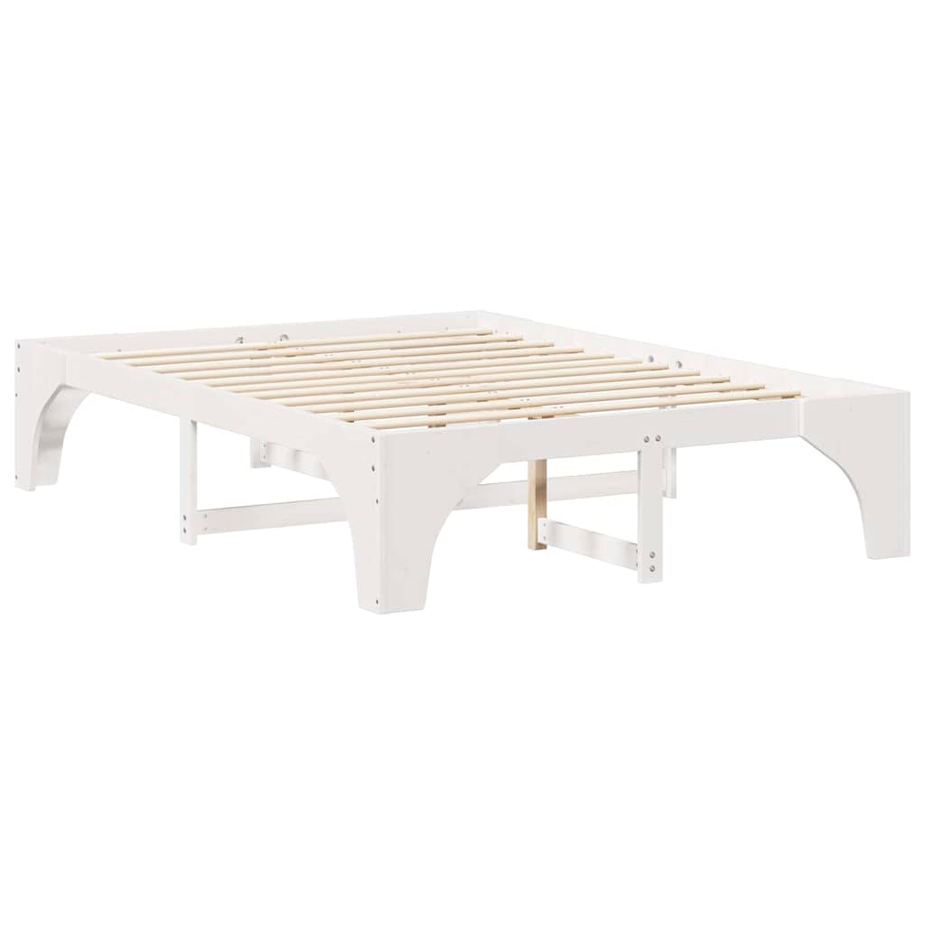vidaXL Σκελετός Κρεβατιού Λευκό 160 x 200 cm Στερεά ξυλεία πεύκου