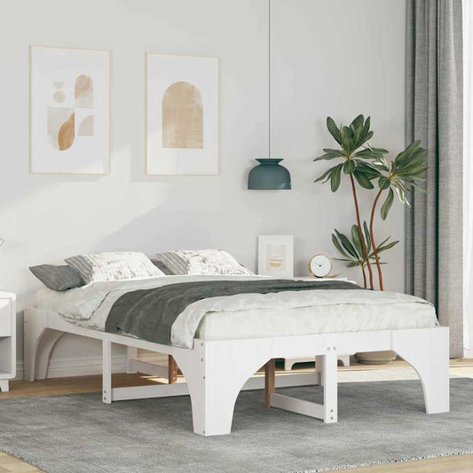 vidaXL Σκελετός Κρεβατιού Λευκό 120 x 190 cm Στερεά ξυλεία πεύκου