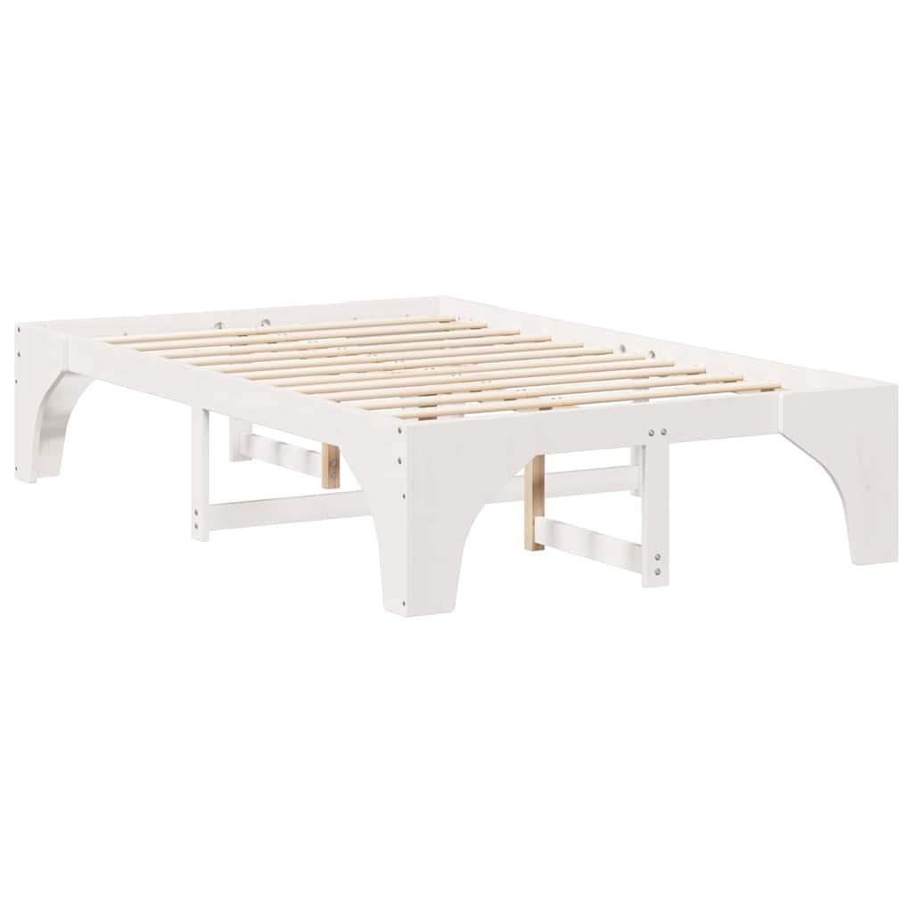 vidaXL Σκελετός Κρεβατιού Λευκό 120 x 190 cm Στερεά ξυλεία πεύκου