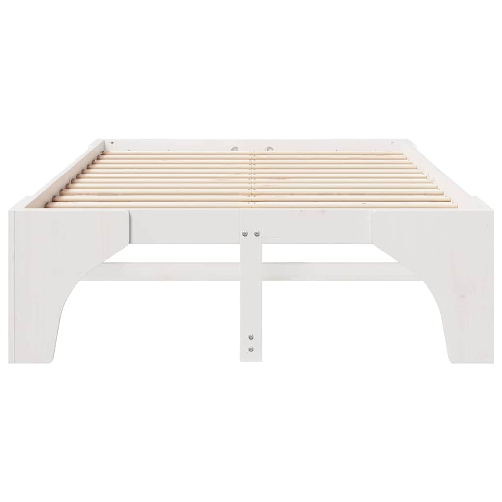 vidaXL Σκελετός Κρεβατιού Λευκό 120 x 190 cm Στερεά ξυλεία πεύκου