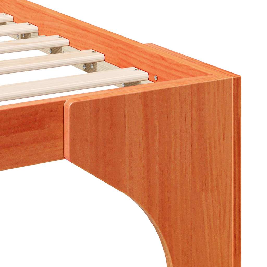 vidaXL Σκελετός Κρεβατιού Καφέ 80 x 200 cm Στερεά ξυλεία πεύκου