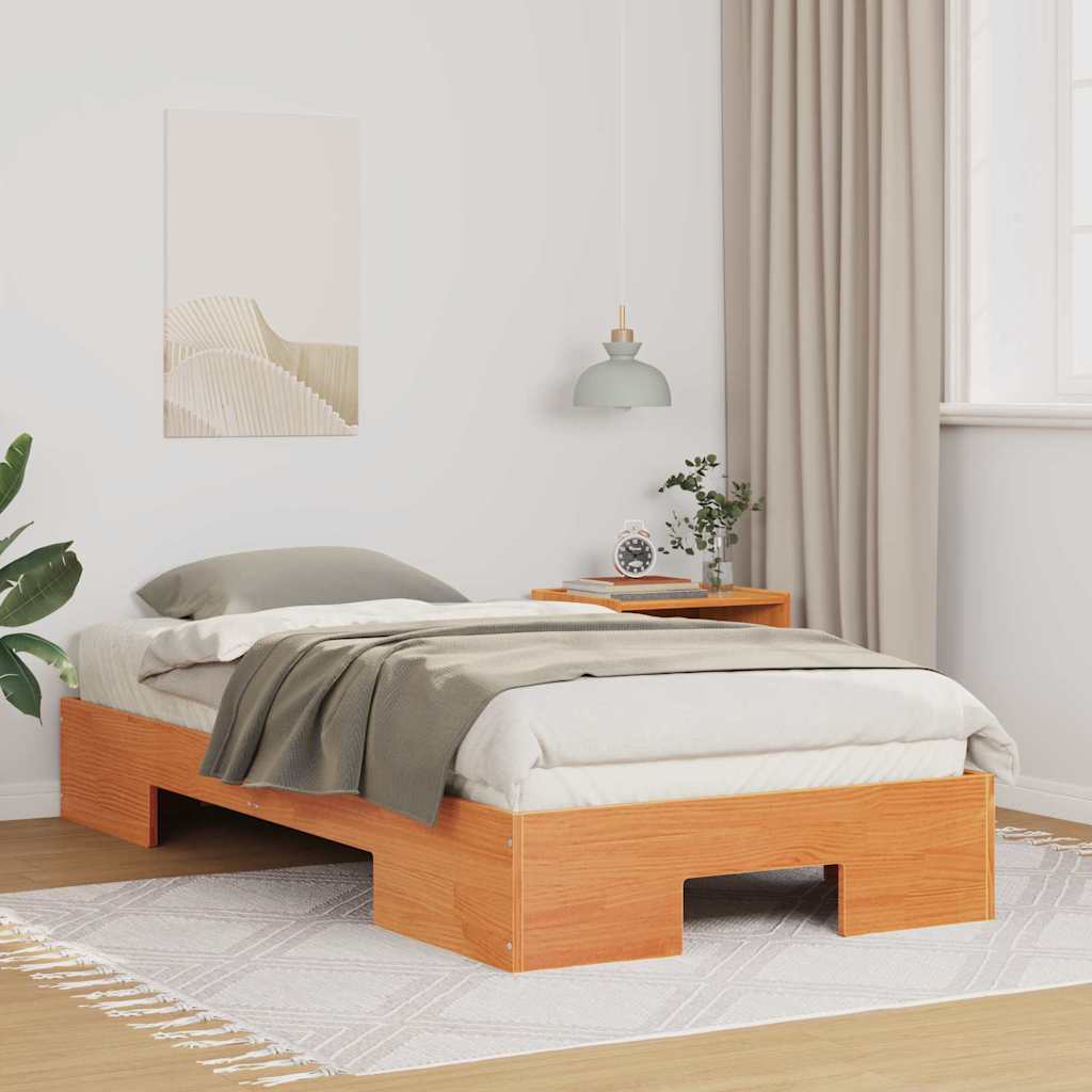 vidaXL Σκελετός Κρεβατιού Καφέ 100 x 200 cm