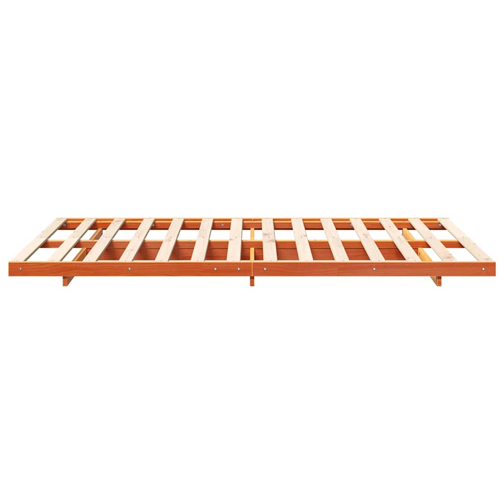 vidaXL Σκελετός Κρεβατιού Κερωτό καφέ 120 x 190 cm