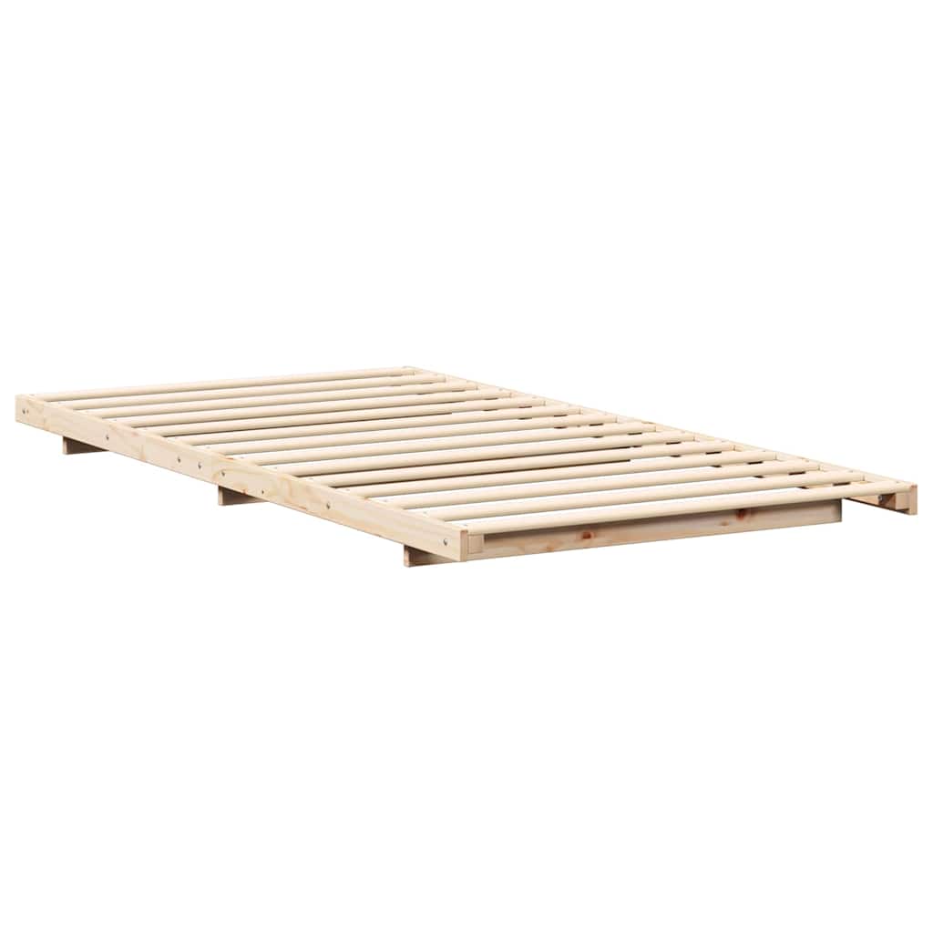 vidaXL Σκελετός Κρεβατιού Καφέ 80 x 210 cm Στερεά ξυλεία πεύκου
