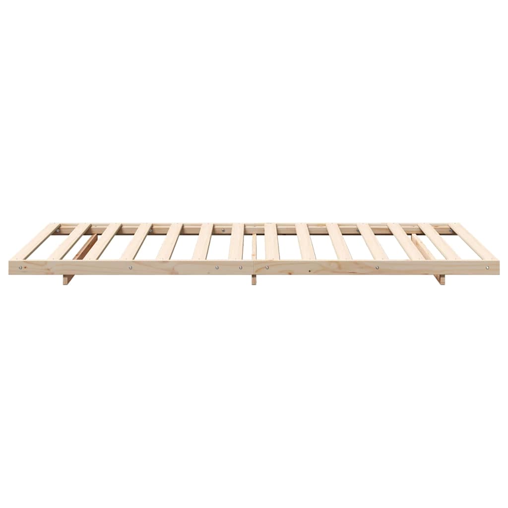 vidaXL Σκελετός Κρεβατιού Καφέ 80 x 210 cm Στερεά ξυλεία πεύκου