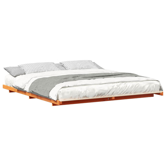 vidaXL Σκελετός Κρεβατιού Κερωτό καφέ 200 x 210 cm